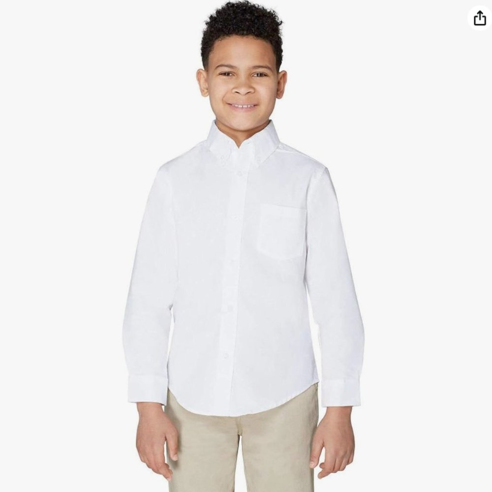 Camisa de vestir de manga larga con botones para niño